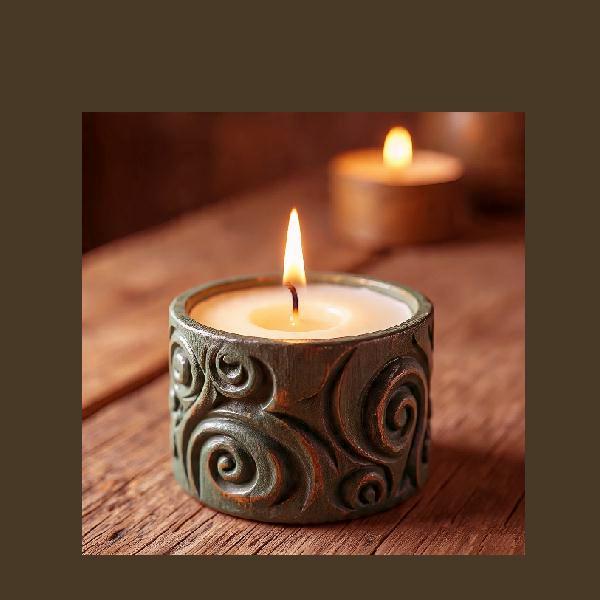 Decorative pillar candle