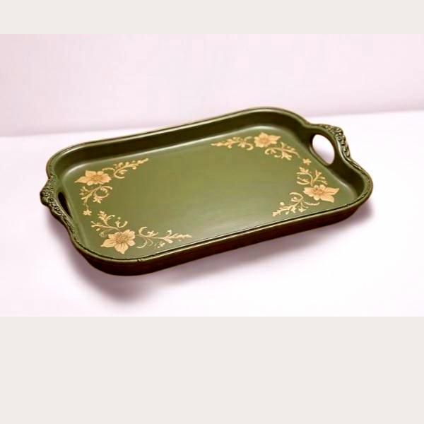 Arabic wood serving tray