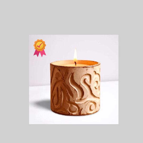 Wood craft candle jar