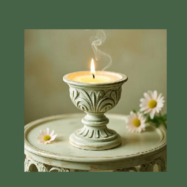 Handmade candles and holders