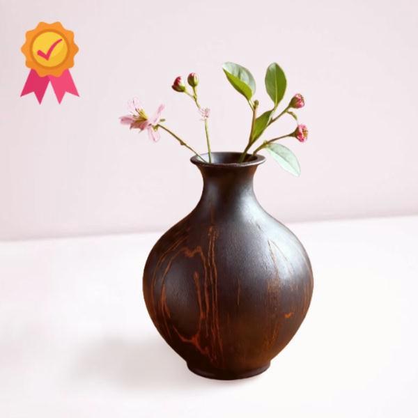 Rustic vase antique black