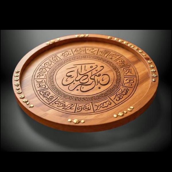 Ramadan wooden tray