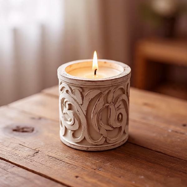 Pillar candles with stand 