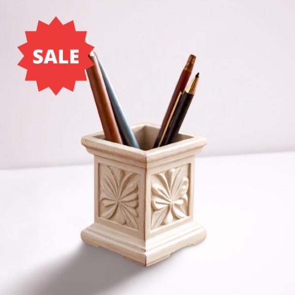 Office Supplies Wooden Pen Holder