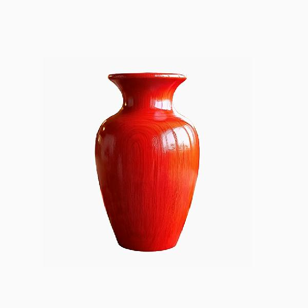Vase wood orange