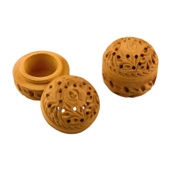 Wood carving trinket box