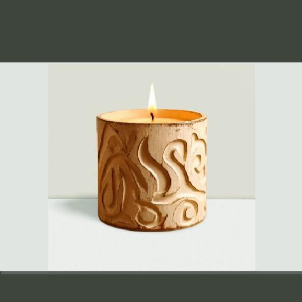 Wood craft candle jar