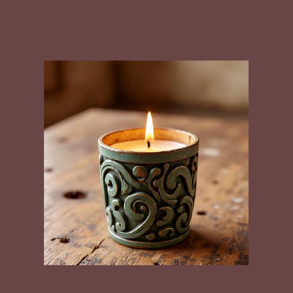 Rustic candle jar