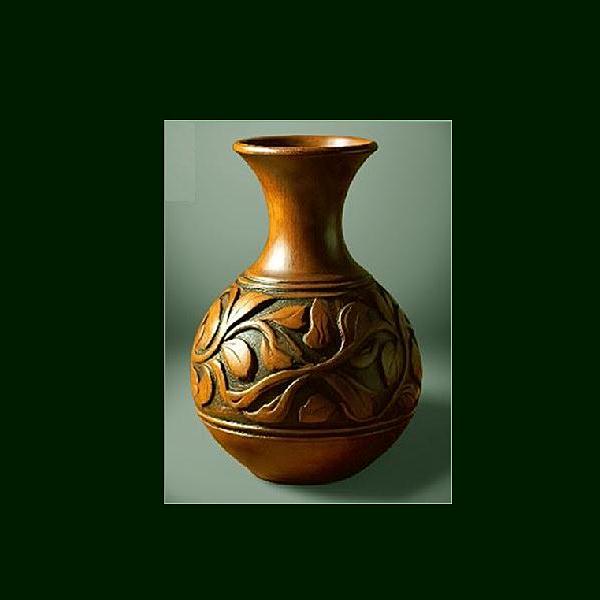 Sustainable vase wooden