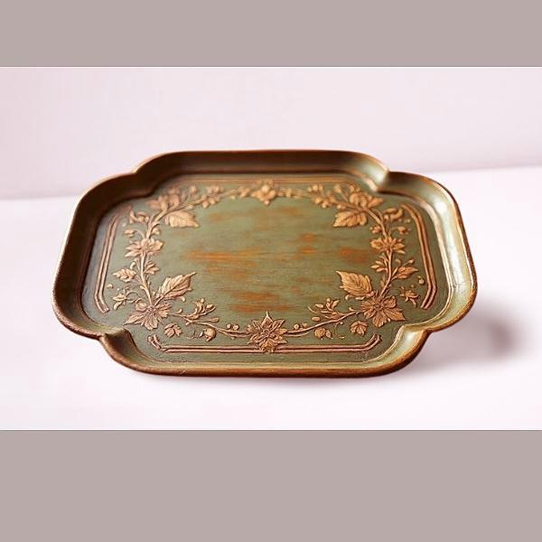 Islamic wood carving tray