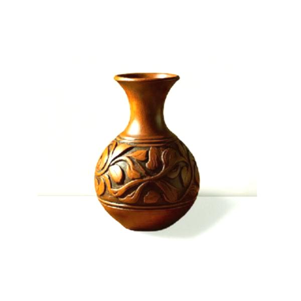 Sustainable vase wooden