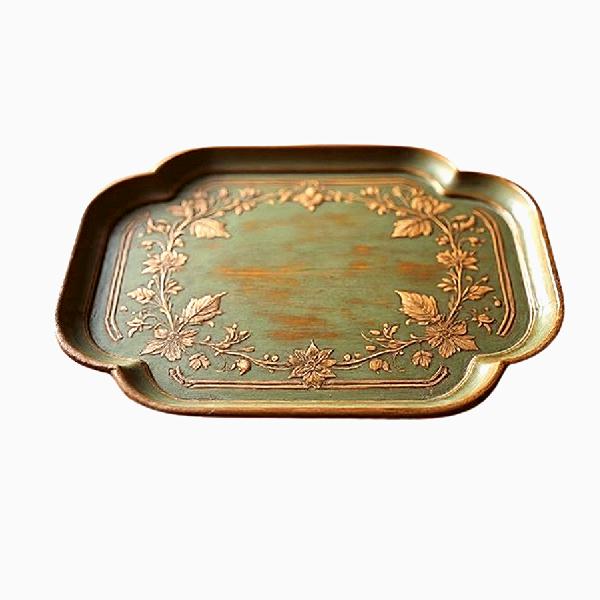 Islamic wood carving tray