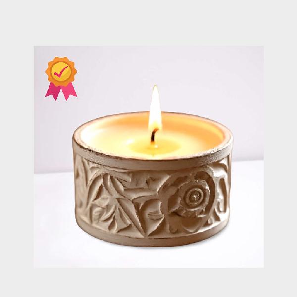Hand-carved candle holders