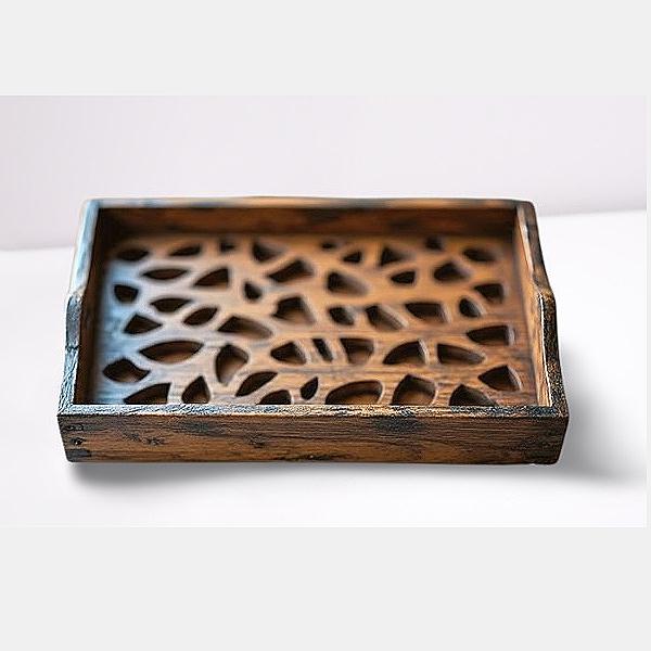 Natural wooden tray gift