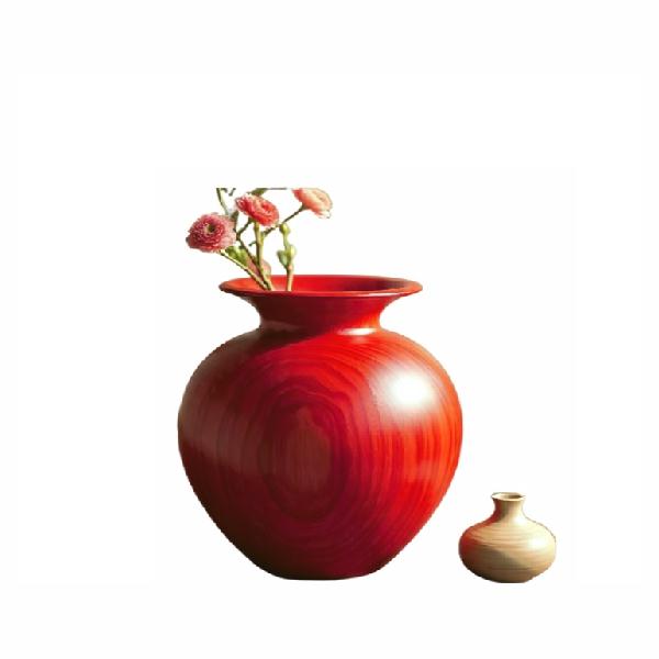 Vase hand painted orange