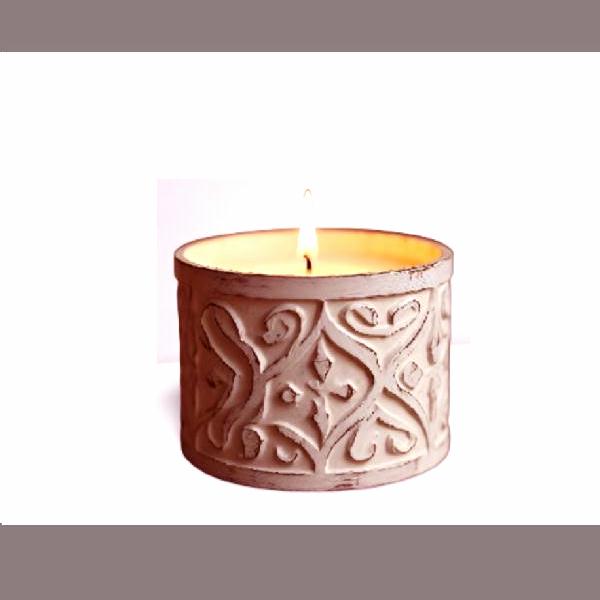 Wood carving candle jar
