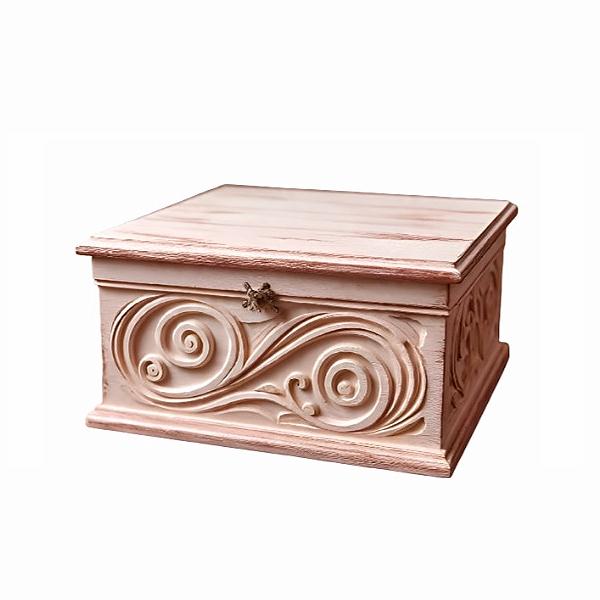  Vintage wood carving box