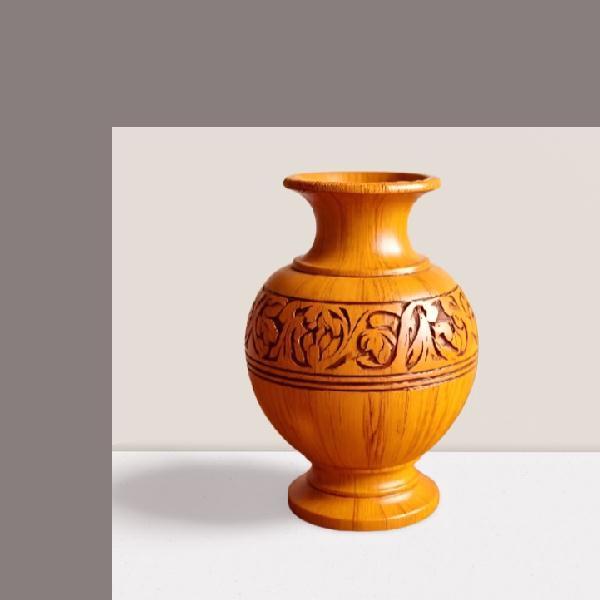 Wood craft vase
