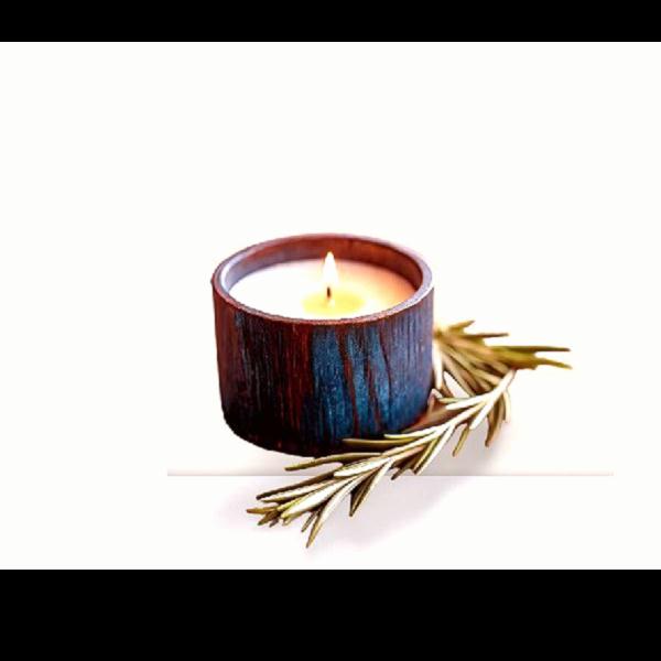 Antique blue votive candle