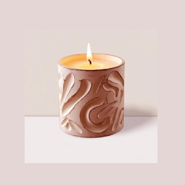 Pillar candles with jar