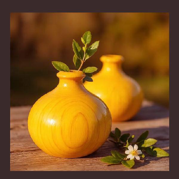 Decorative vase yellow