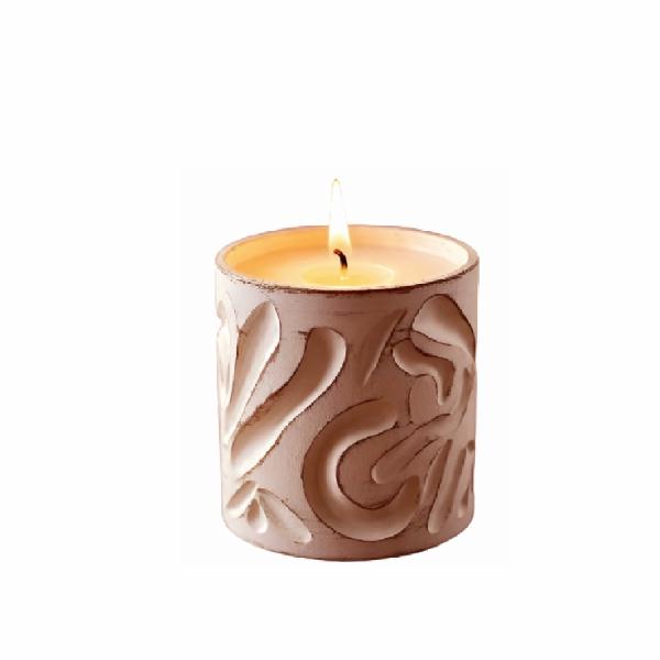 Pillar candles with jar