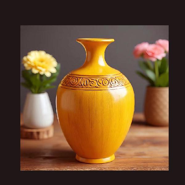 Wooden crafts vase