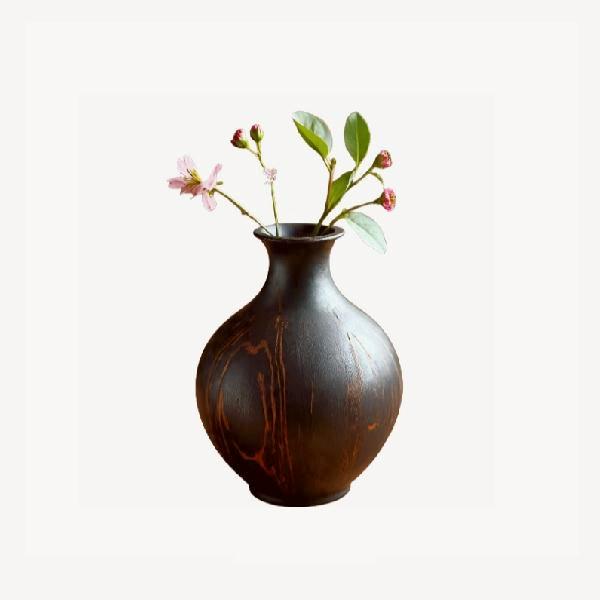 Rustic vase antique black
