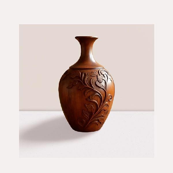 Wood turned vase