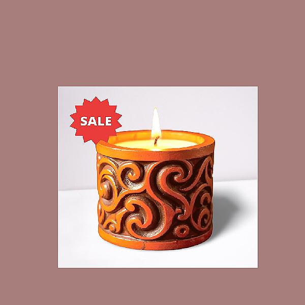 Floral Diwali candles