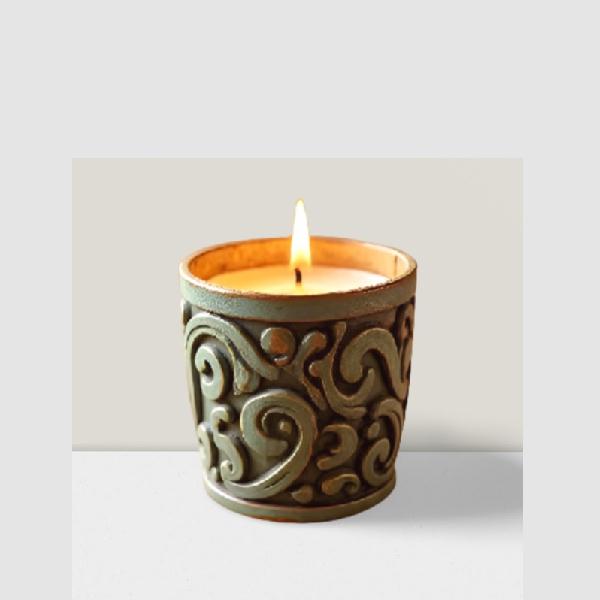 Rustic candle jar