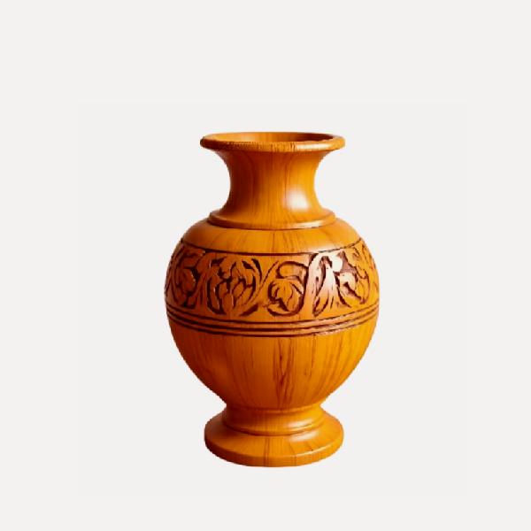 Wood craft vase