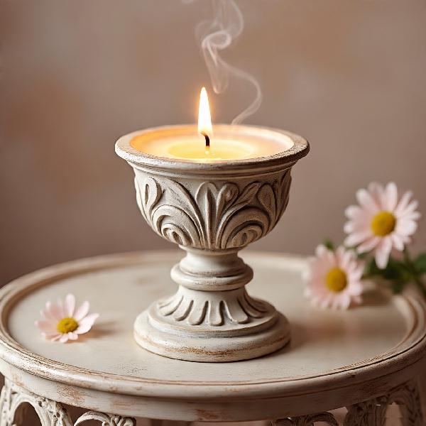 Handmade candles and holders