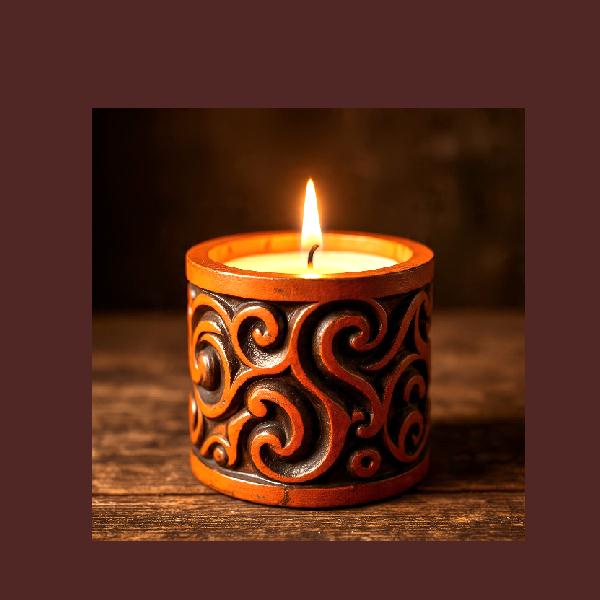 Floral Diwali candles