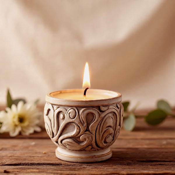 Aromatherapy candles and holder