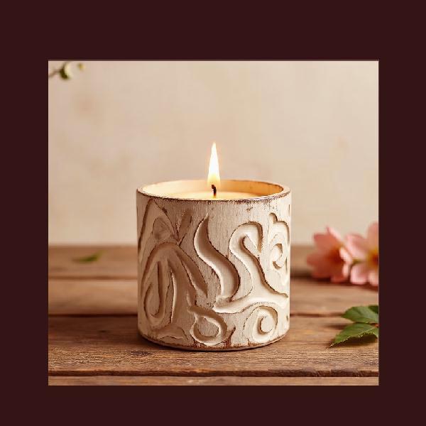 Wood craft candle jar