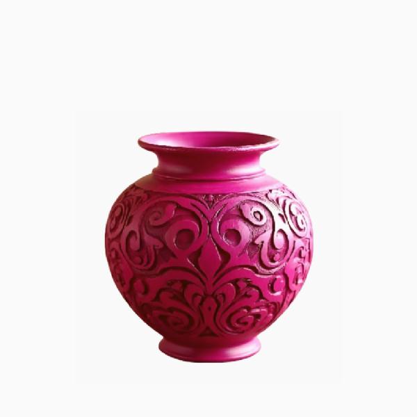 Round carving vase
