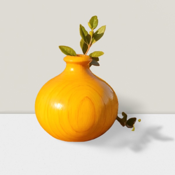 Decorative vase yellow