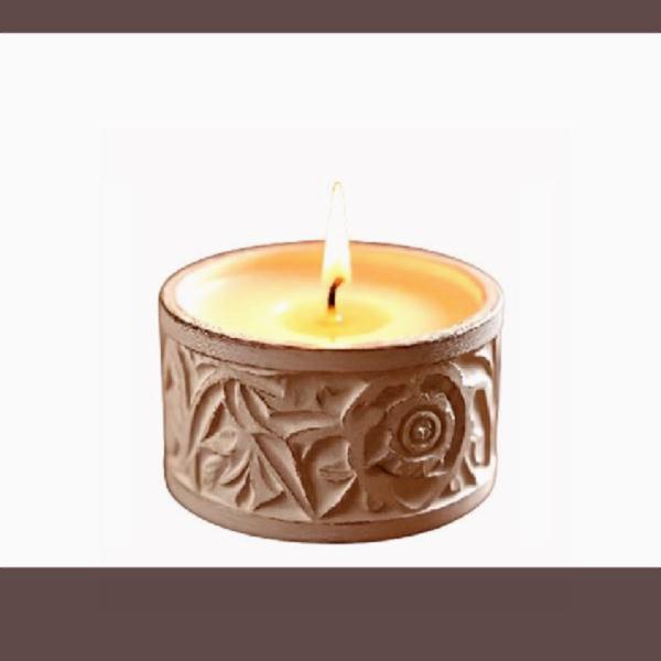 Hand-carved candle holders
