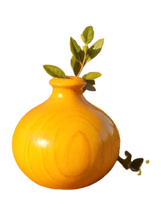 Decorative vase yellow
