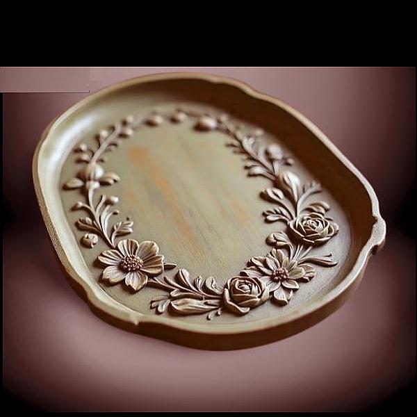 Handcrafted wooden tray Islamic