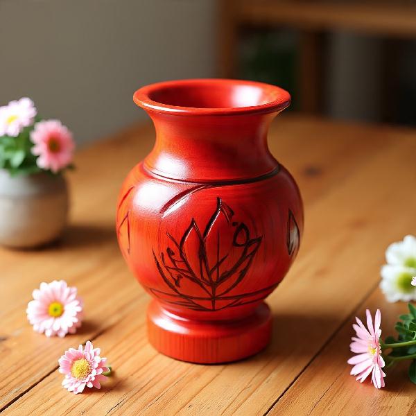 Home decoration with vase