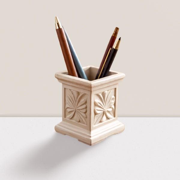 Office Supplies Wooden Pen Holder