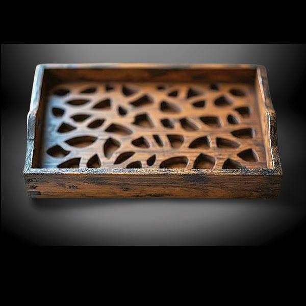 Natural wooden tray gift