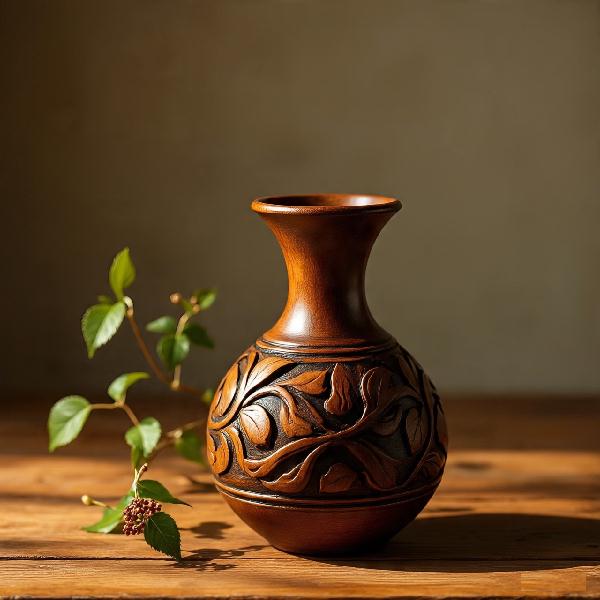 Sustainable vase wooden