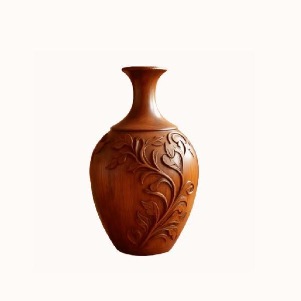 Wood turned vase