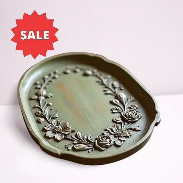 Handcrafted wooden tray Islamic