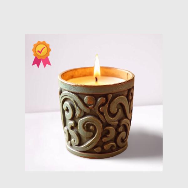 Rustic candle jar