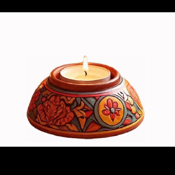 Wood craft Christmas Candle 