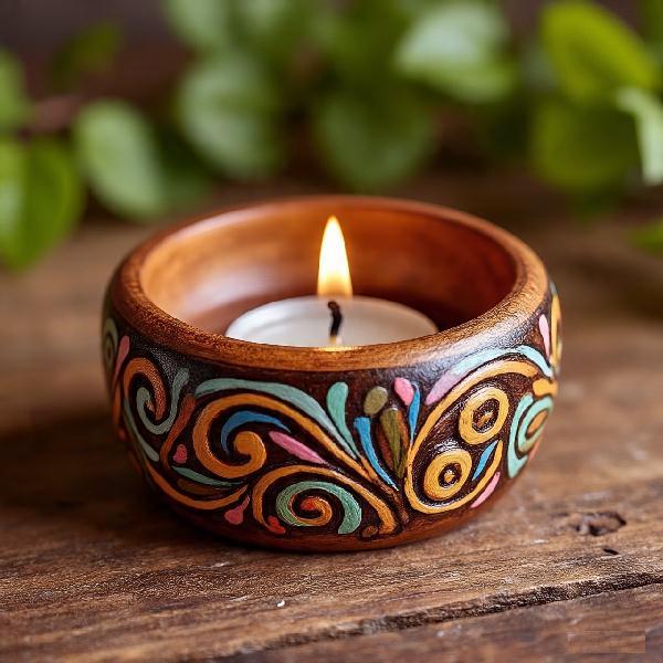 Decorative tea light candle